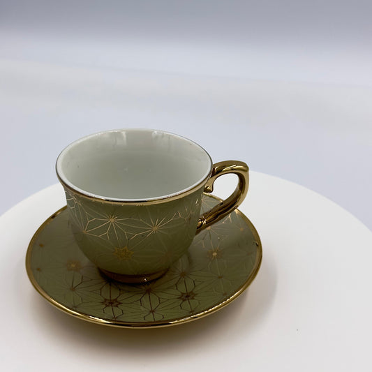 Floral Print Porcelain Cup and Saucer Set